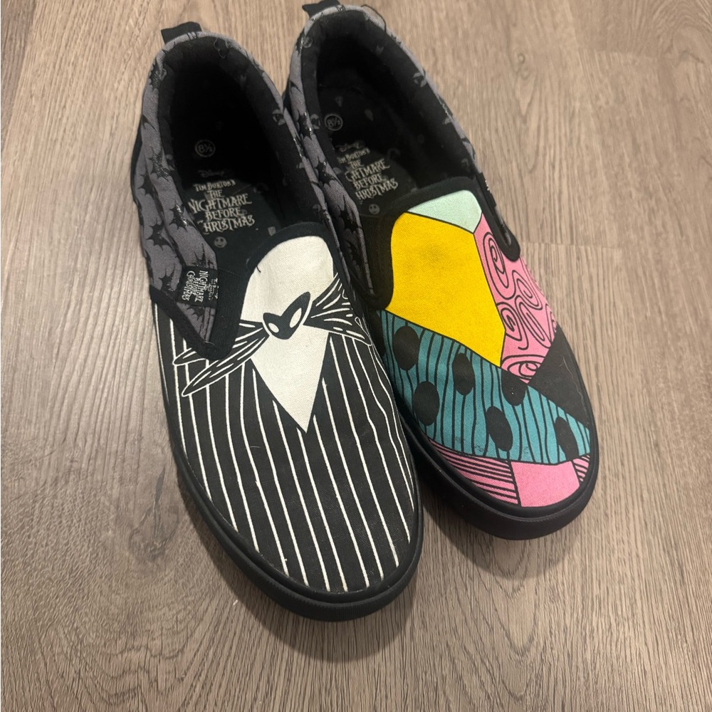 Disney Black and Gray Slip-On Shoes